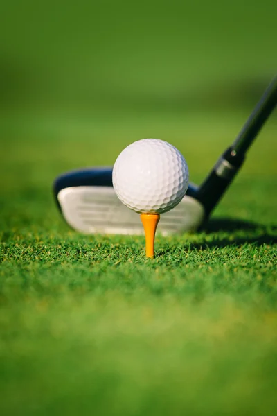 Pelota de golf en T — Foto de Stock