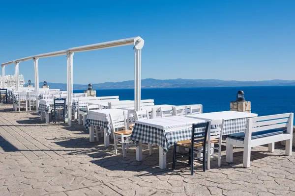 Restaurant im Freien am Strand — Stockfoto