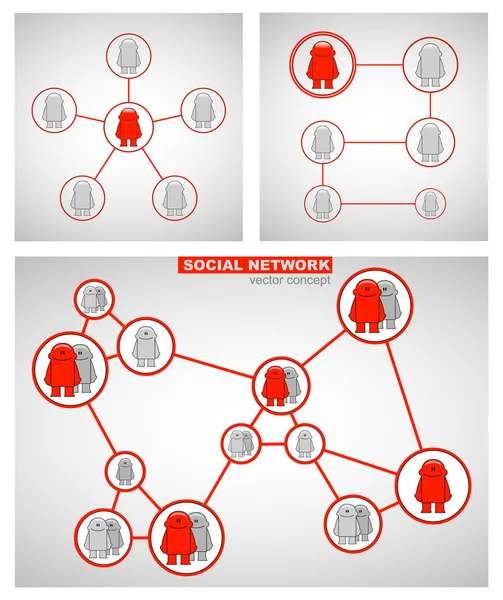 Social network. Concept — Stock Vector