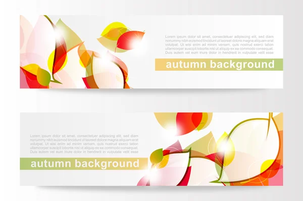 Autumn leaves banners — Stock Vector