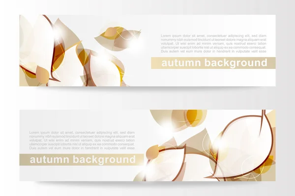 Autumn leaves. Banners — Stock Vector