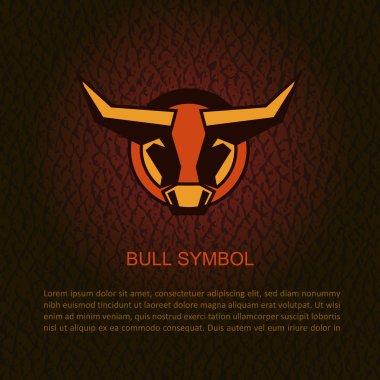 Bull head. Vector illustration clipart