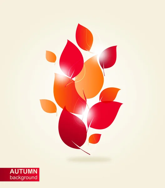 El otoño se va. Banner estacional vectorial — Vector de stock