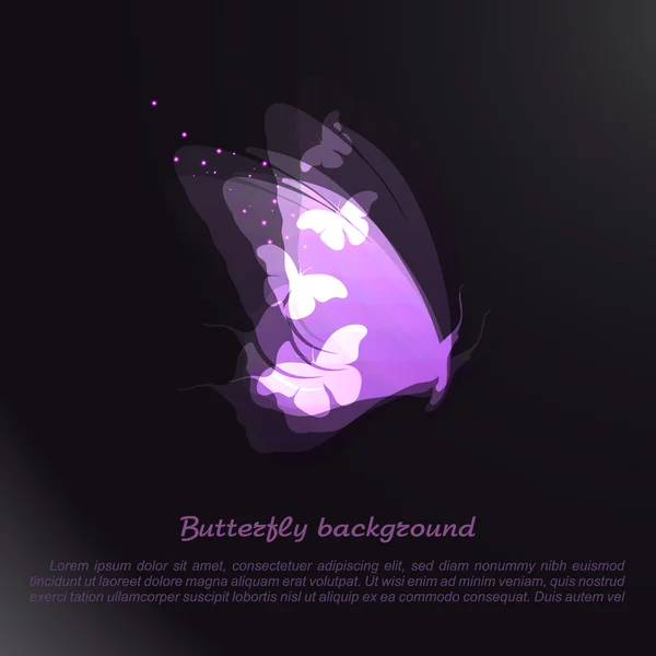 Vecteur Papillon brillant. Mode arrière-plan — Image vectorielle