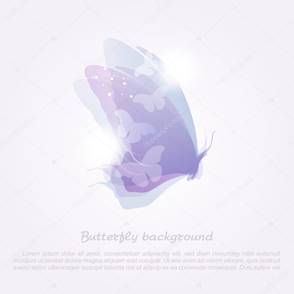 Abstract butterfly. Vector background