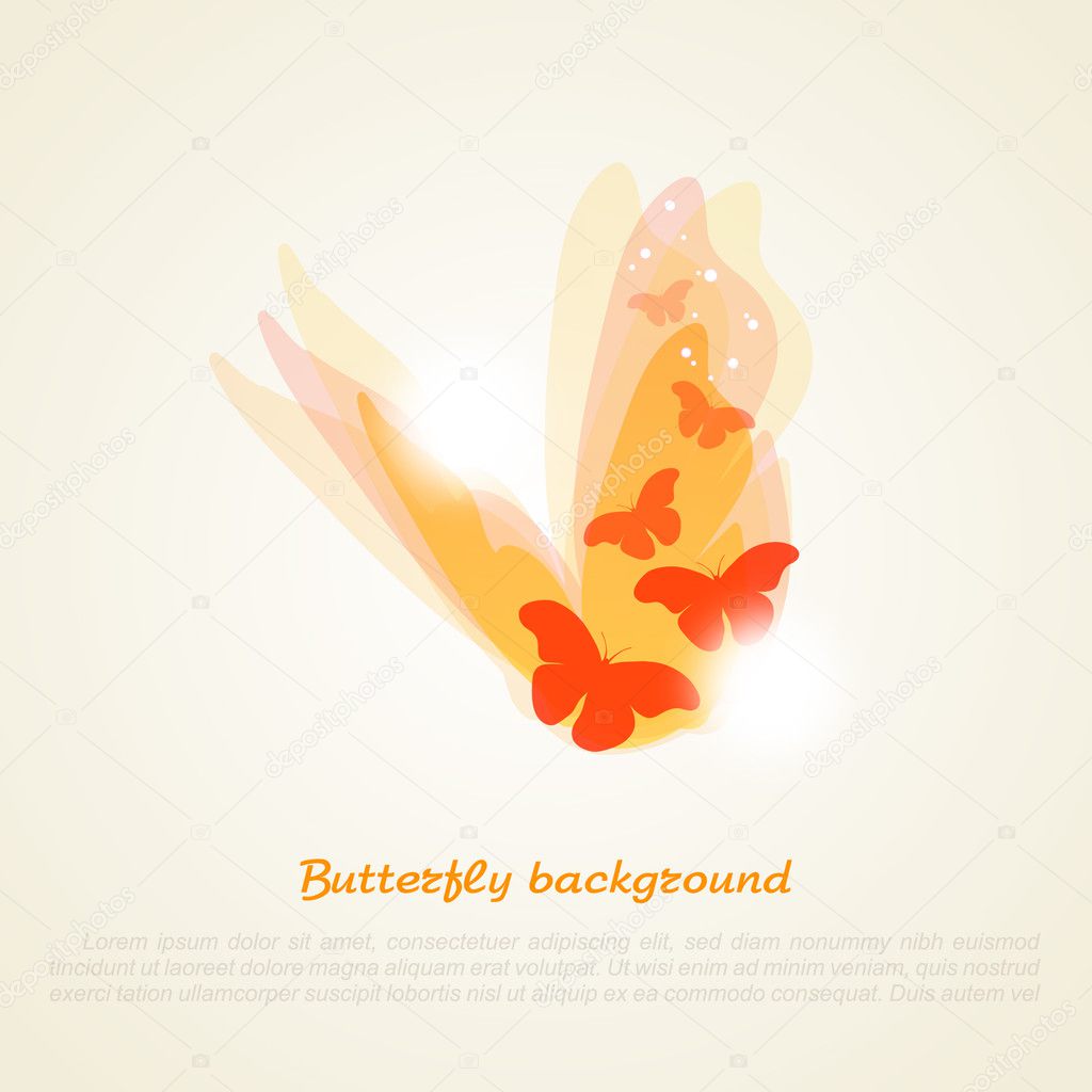 Abstract vector illustration of a butterfly