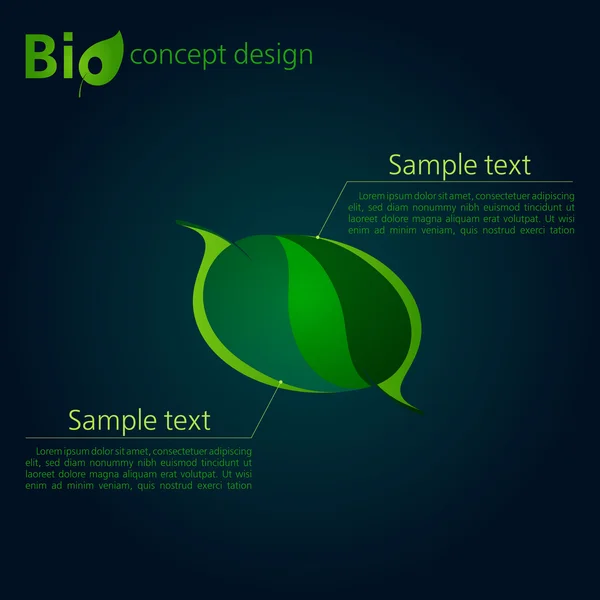Zielony szablon reklama broszura z dwoma liśćmi — Wektor stockowy