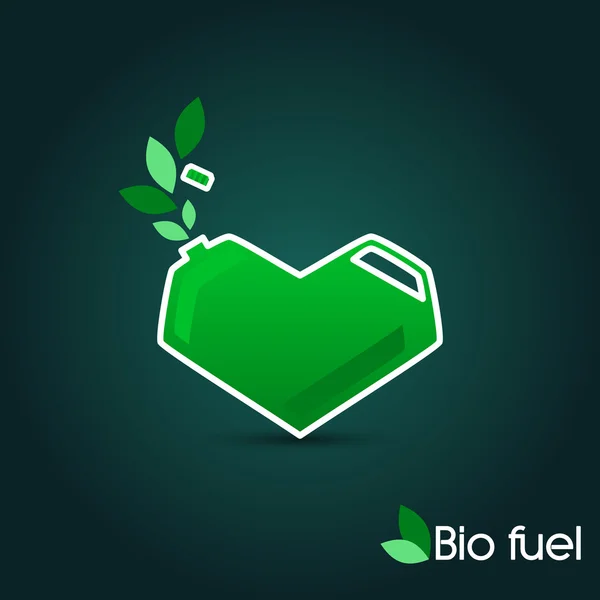 Kanystr s palivem bio. alternativní zdroje energie. — Stockový vektor