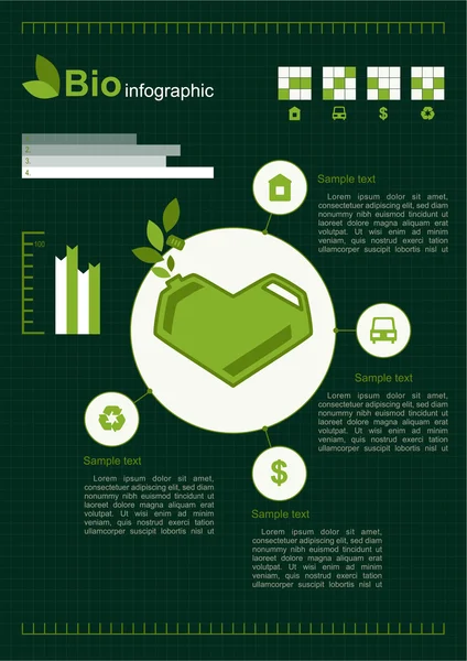 Ecología info gráficos — Vector de stock