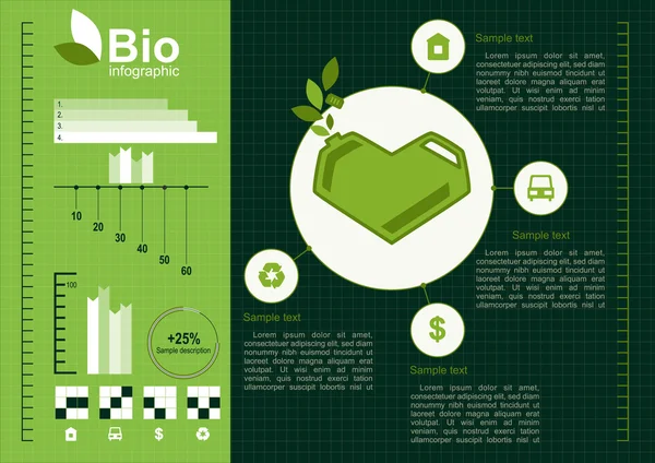 Ecología info gráficos — Vector de stock