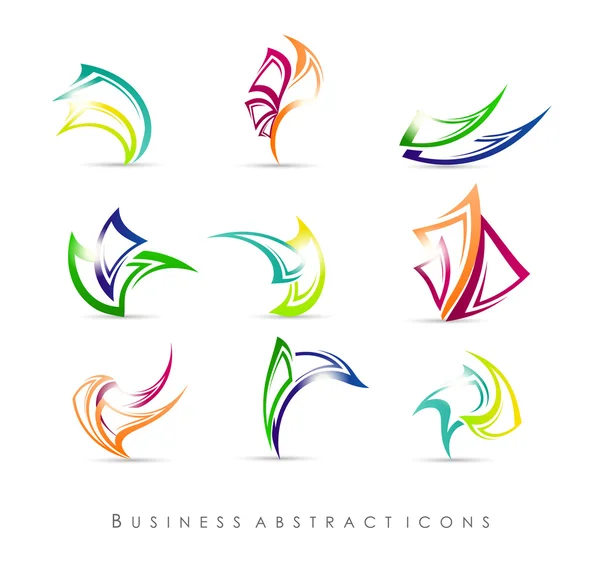 Business abstract icons set — Stock Vector