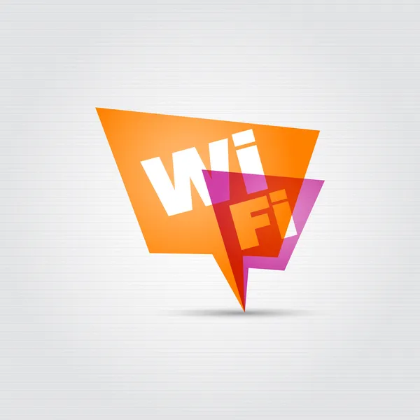 Wi-Fi gratuito - bolhas de fala . — Vetor de Stock