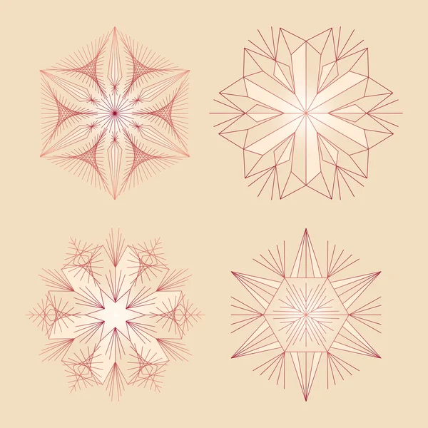 Vectores de copo de nieve — Vector de stock