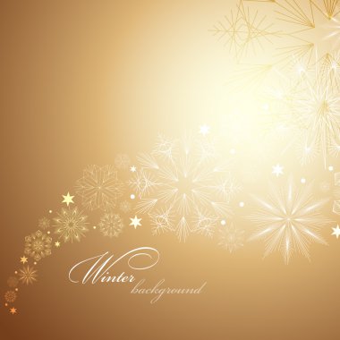 Kar taneleri ve metin yeri olan zarif bir Noel arkaplanı..