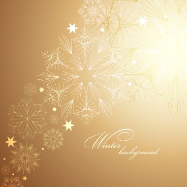 Kar taneleri ve metin yeri olan zarif bir Noel arkaplanı..