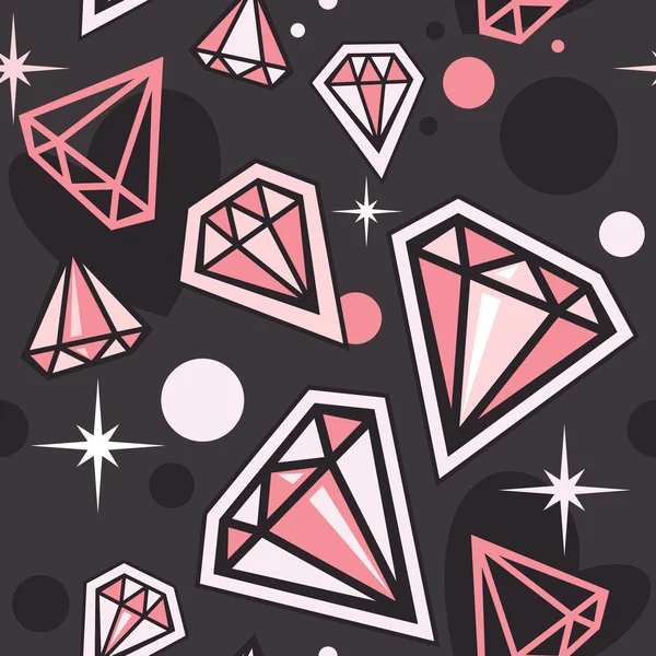 Modèle sans couture avec diamants — Image vectorielle