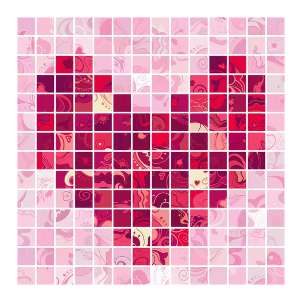 Heart Valentines Day background — Stock Vector