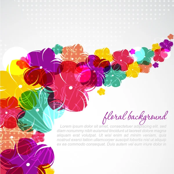 Vector beautiful flowers background — Stock Vector