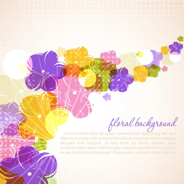Spring background for the design of flowers. Vector illustration — Stock Vector
