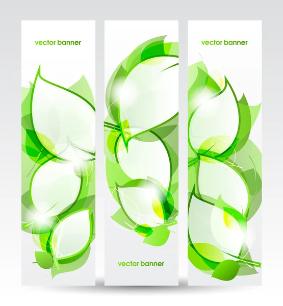 Lente achtergrond. groene bladeren. vectorillustratie. — Stockvector