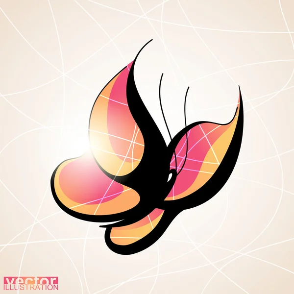 Mariposa abstracta — Vector de stock