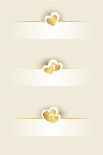 Corazones. Elementos de diseño . — Vector de stock