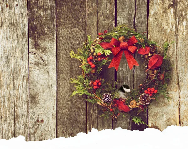 Grinalda de Natal com galinha . — Fotografia de Stock