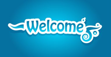 Welcome vector lettering clipart