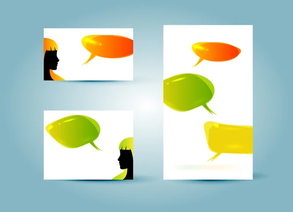 Speech bubble banner templates — Stock Vector