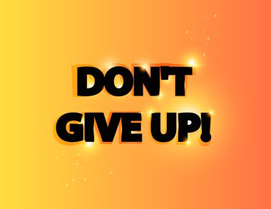 Dont give up lettering clipart