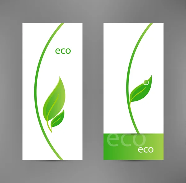 Modelos de banners ecológicos — Vetor de Stock