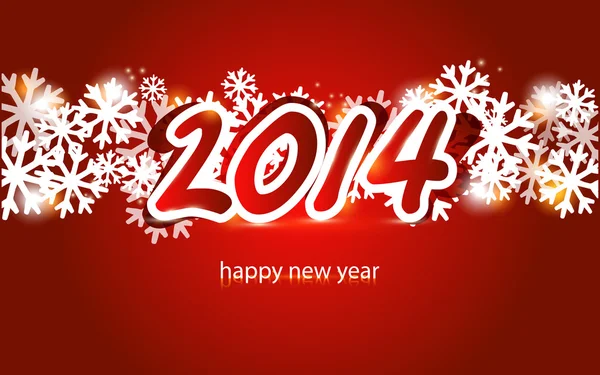 Carte Nouvel An 2014 — Image vectorielle