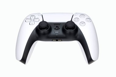 Gamepad Playstation 5 Beyaz Arkaplanda Joystick