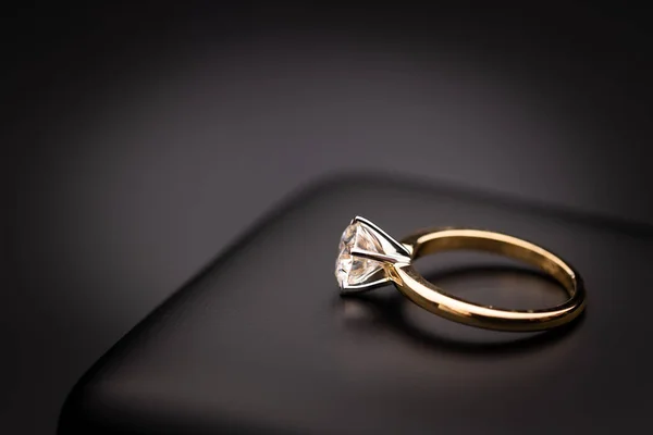 Engagement Wedding Ring With Diamond Gemstone