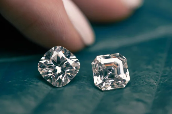 Asscher Cięcia Cushion Cut Diamonds — Zdjęcie stockowe