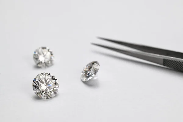 Pierres Précieuses Diamant Sur Table Bijoux — Photo