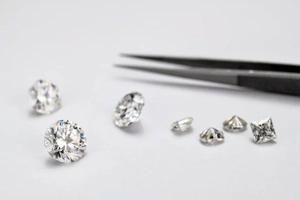 Ädelstenar Diamant Smycken Bord — Stockfoto