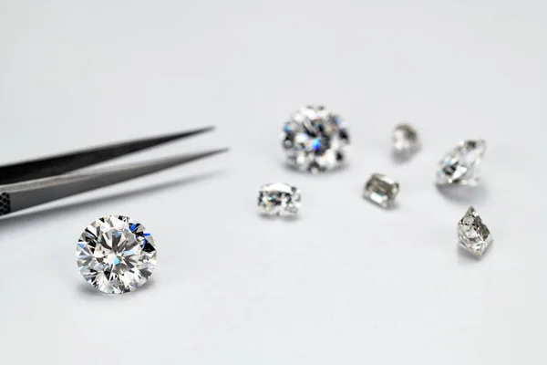 Pierres Précieuses Diamant Sur Table Bijoux — Photo
