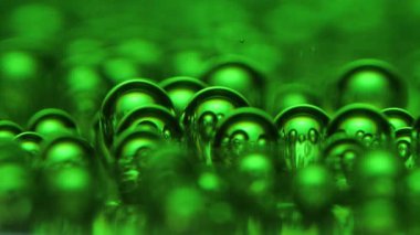 Soyut Yeşil Sıvı Kabarcık Hareketi Arkaplanı