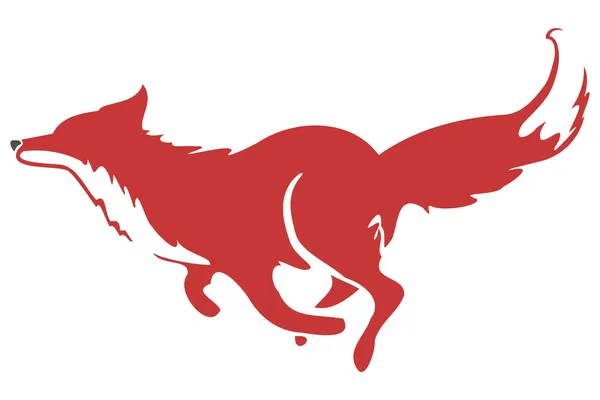 Lopende fox pictogram 03 — Stockvector