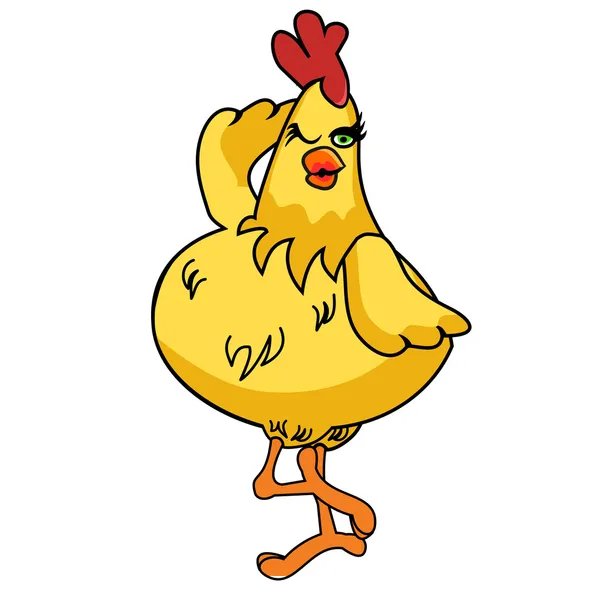 (Inggris) Daft Chicken Cartoon 02 Stok Vektor Bebas Royalti