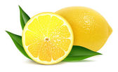 čerstvé citrony s listy