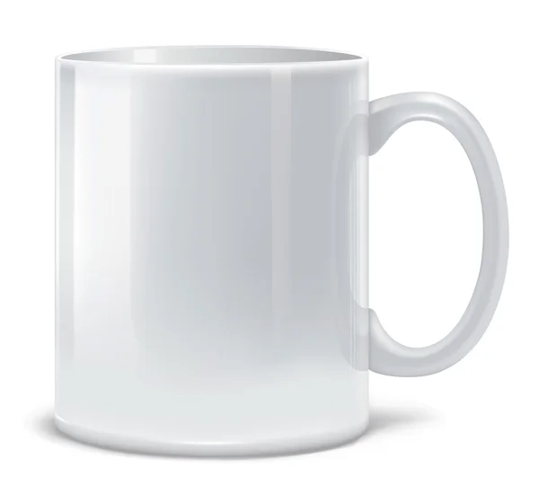 Белая большая чашка — стоковый вектор