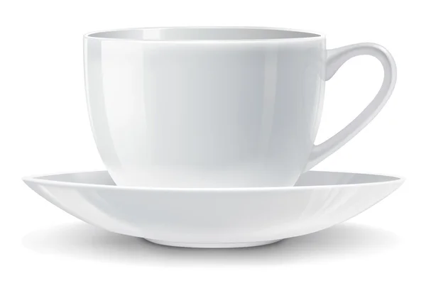 Белая чашка — стоковый вектор