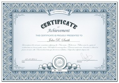 Detailed certificate clipart