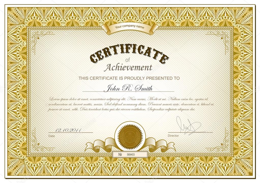 Gold detailed certificate