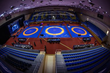 Pankration Dünya Şampiyonası, Ukrayna, Kharkiv, 15-18 Kasım 2021 tarihlerinde Boş Güreş minderleri.