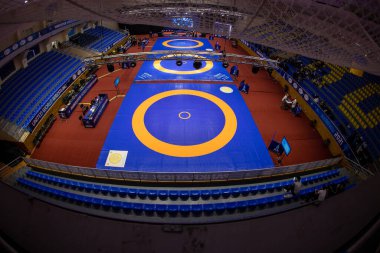Pankration Dünya Şampiyonası, Ukrayna, Kharkiv, 15-18 Kasım 2021 tarihlerinde Boş Güreş minderleri.
