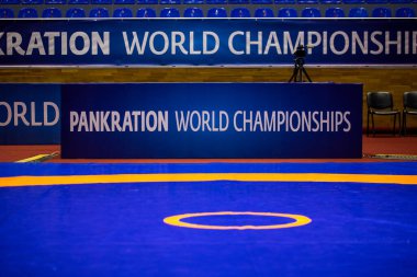 Pankration Dünya Şampiyonası, Ukrayna, Kharkiv, 15-18 Kasım 2021 tarihlerinde Boş Güreş minderleri.