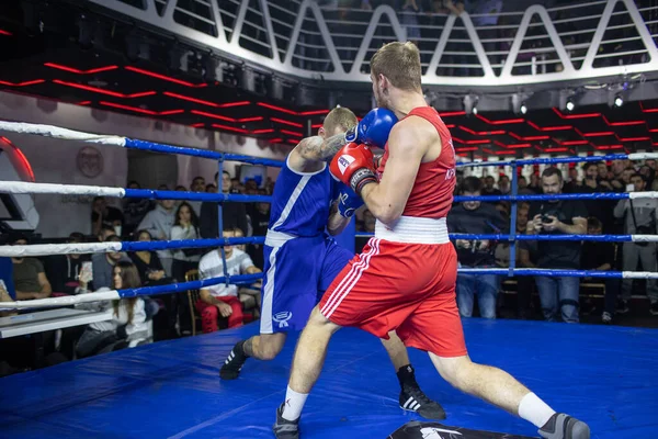 Bout Togobitsky Ilya Antonov Alexander Weight Category Boxing Kharkiv Derby — Zdjęcie stockowe